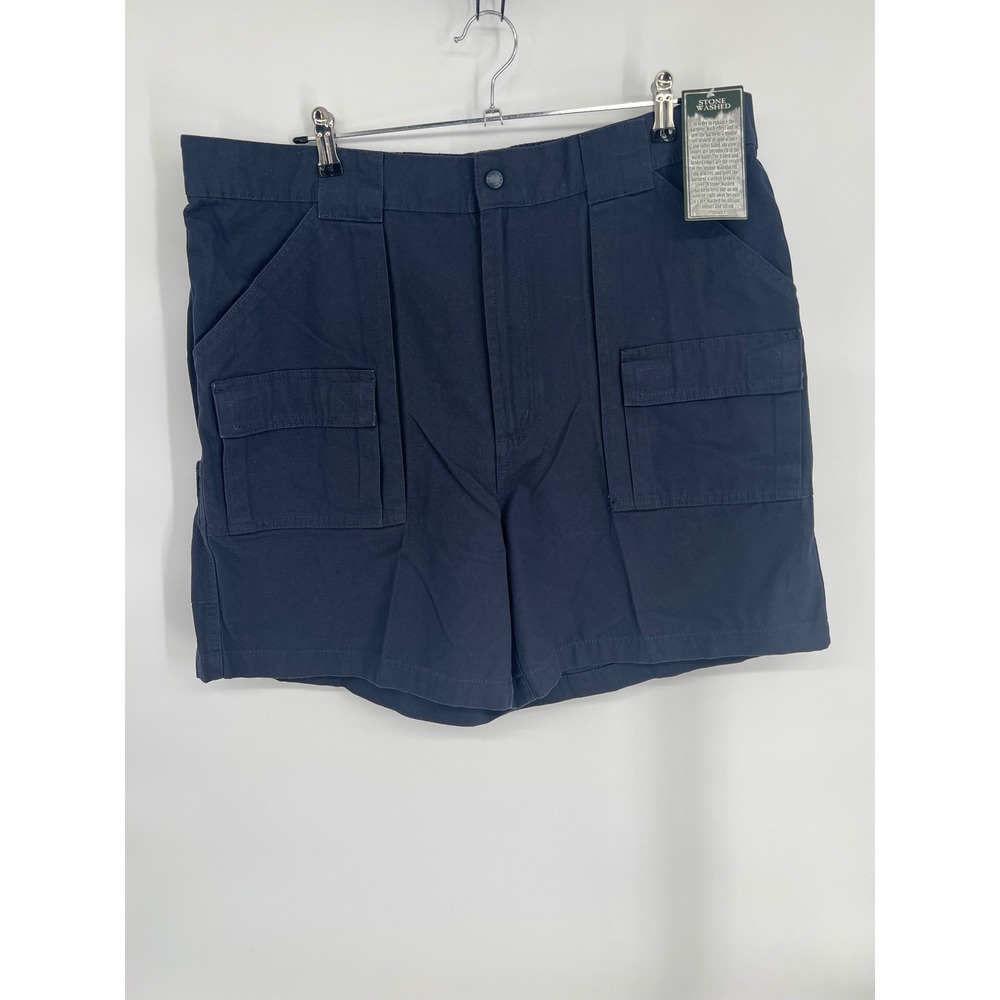 Reel Legends Mens Pocket Cargo Shorts Blue Stone Washed Sz 40 NWT Orig $42